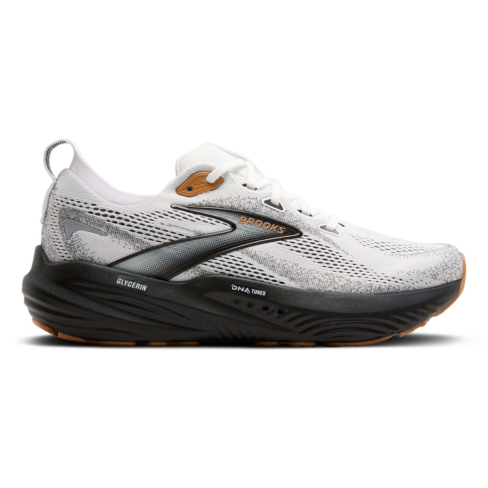 Brooks Glycerin 22 Slip Resistant Abrasion Resistant Low top Casual Running Shoes Men’s White Gray