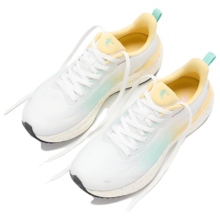 QIAODAN Wixing 14 Running Shoes Women’s Low Top Jordan White, Orchid Pink