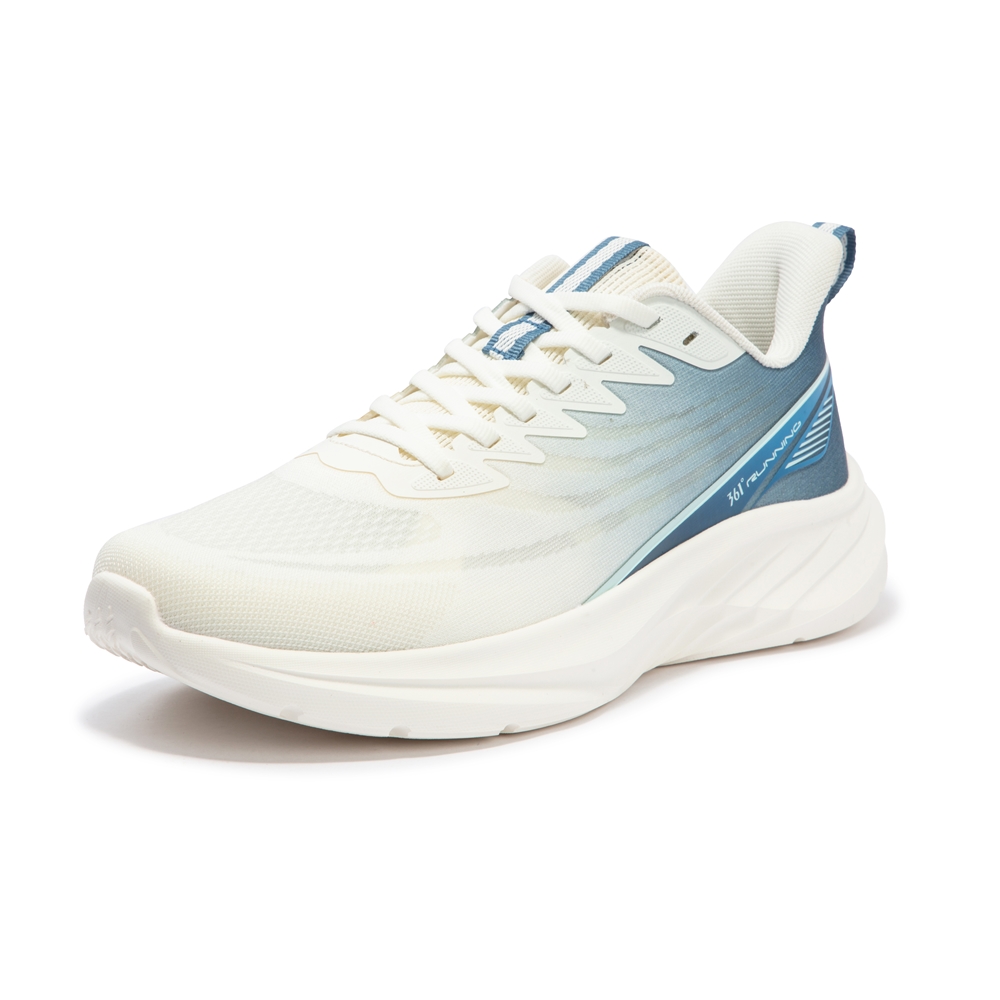 361° Cushioning Slip Resistant Abrasion Resistant Low top Running Shoes Men’s White Blue