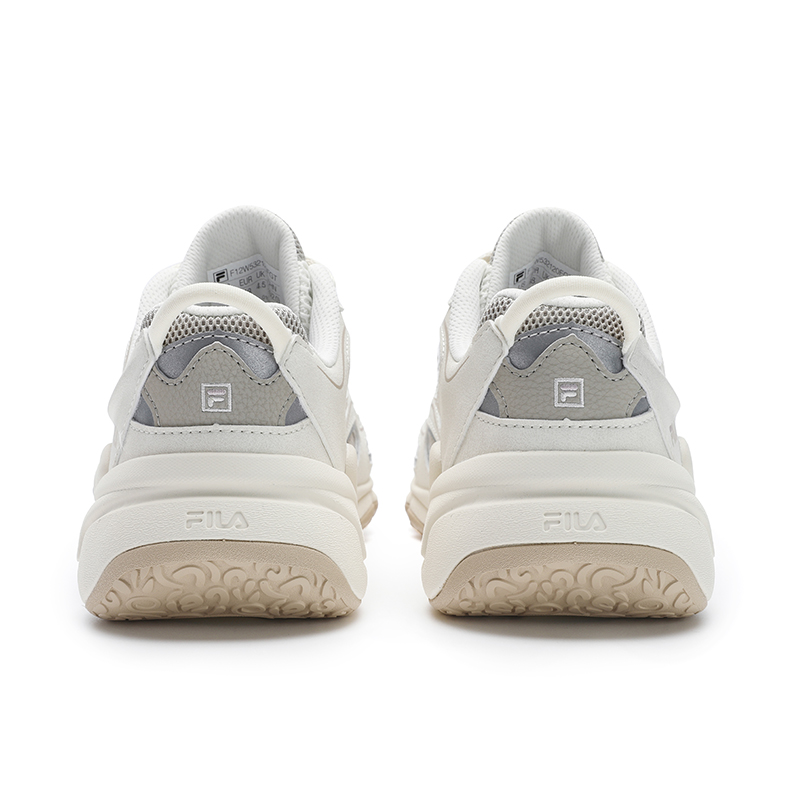 FILA Low top Running Shoes Women’s Milk White With Silver Stitching