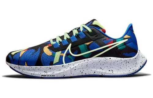 Kelly Anna x Nike Pegasus 38 Marathon Painted Fabric Shock Absorbent Anti-Slip Abrasion Resistant Breathable Low Top Zoom Running Shoes Men's Blue