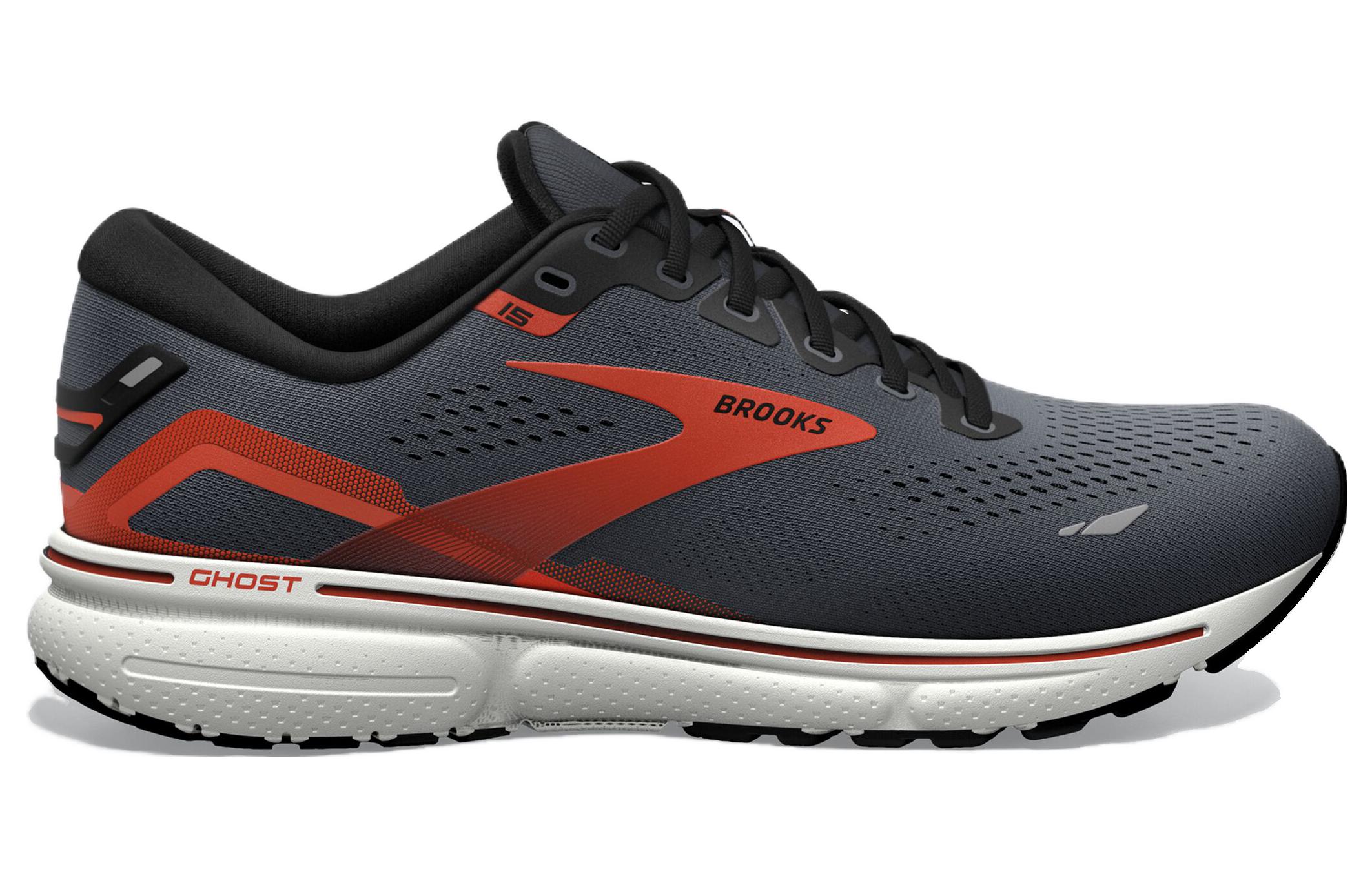 Brooks Ghost 15 Slip Resistant Low top Running Shoes Men’s Black Orange