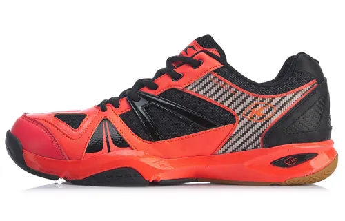 Li Ning Cushioning Low top Running Shoes Unisex Red Black