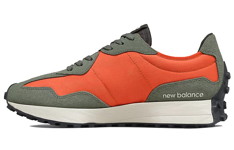 Кроссовки New Balance 327 (пламенный оранжевый) — 火焰橙/靛蓝/橄榄灰 — фото 2