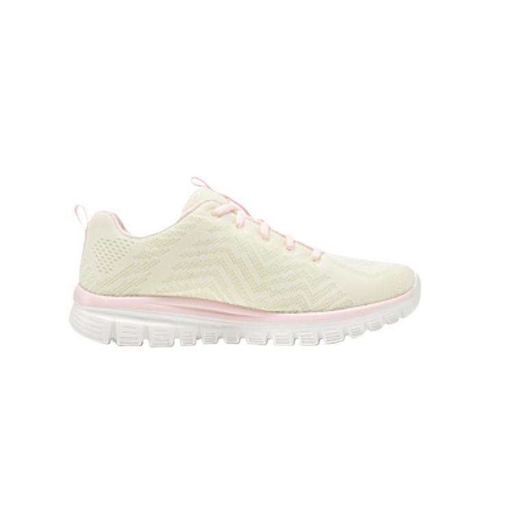 Skechers Graceful Mesh Breathable Low top Running Shoes Women’s Beige Pink