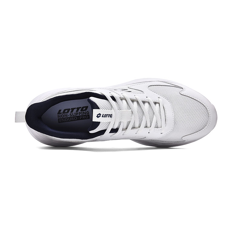LOTTO Shock Absorbing, Non Slip, Wear Resistant, Breathable And Lightweight Low Top Running Shoes Men’s White Teal