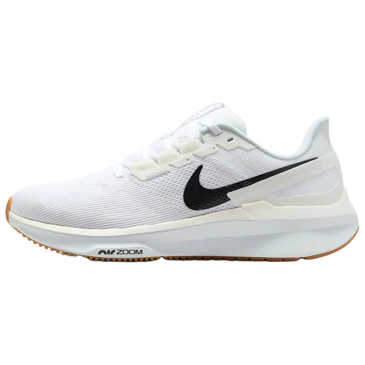 Nike Zoom Structure 25 Breathable, Slip Resistant, Abrasion Resistant Low top Casual Running Shoes Men's White