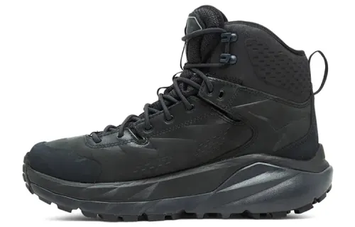 HOKA ONE ONE Kaha GTX Outdoor Leather High Top Running Shoes Men's Black