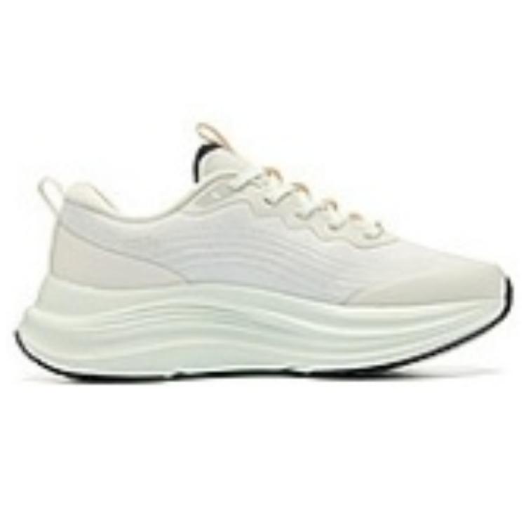 QIAODAN Wear resistant And Lightweight Low top Casual Running Shoes Women’s Beige Green