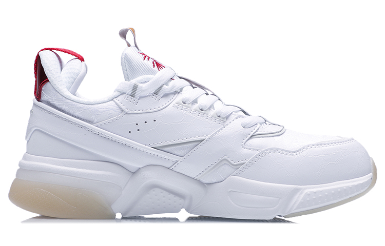 LiNing 001 Daily Gold Rush Journey CNY Durable Breathable Low-Top Running Shoes Women’s White Red