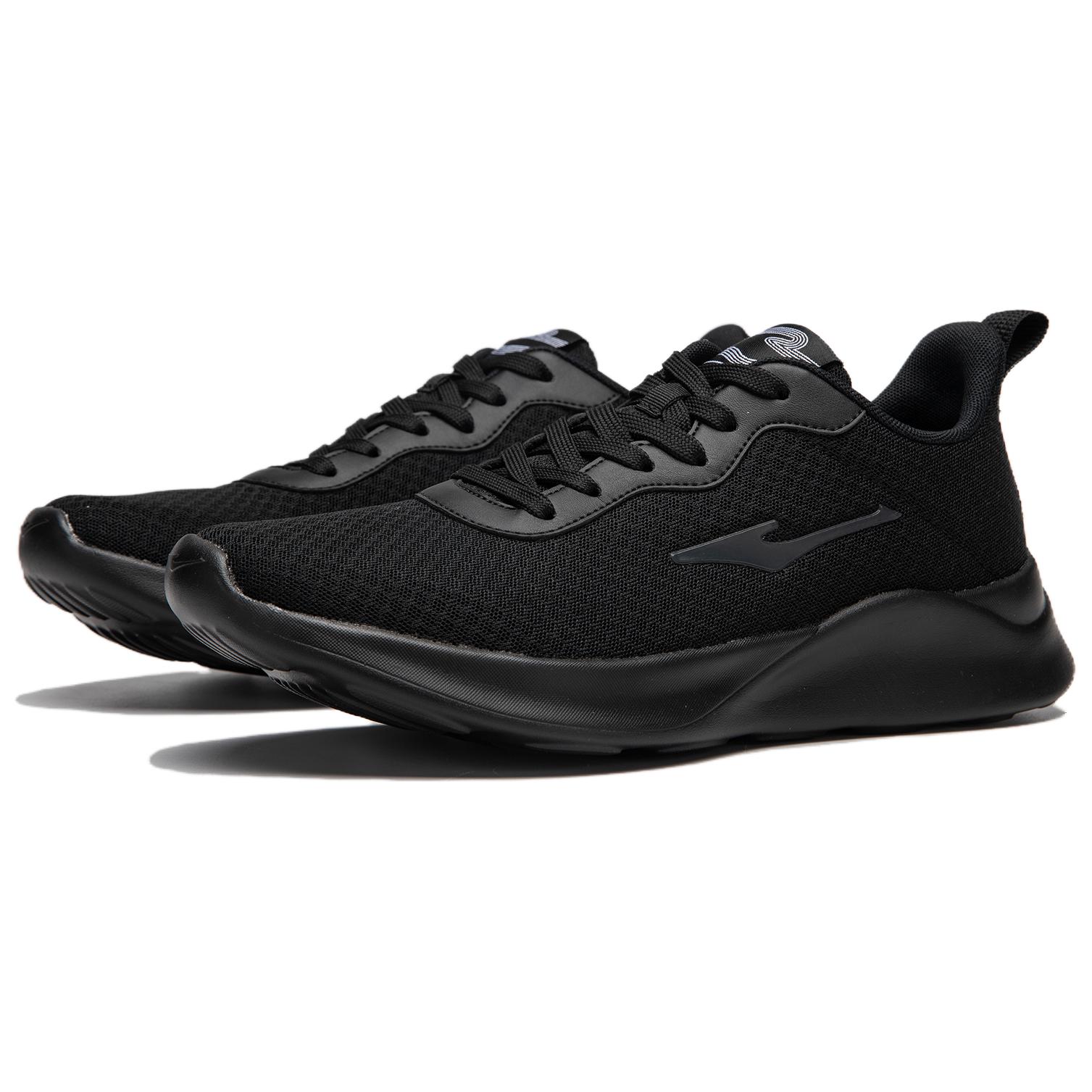 Erke Cushioning Slip Resistant Abrasion Resistant Breathable Support Low top Running Shoes Men’s Black