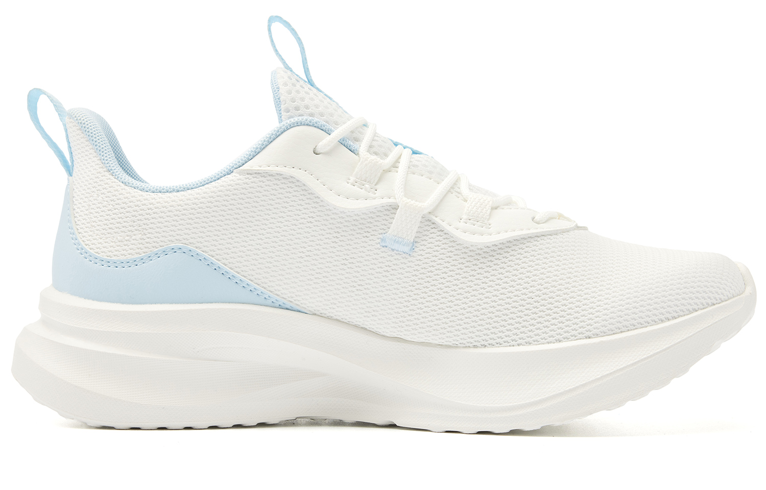 QIAODAN Cushioning Slip Resistant Abrasion Resistant Low top Casual Running Shoes Women’s White Blue