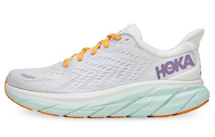 HOKA ONE ONE Clifton 8 Blanc De Blanc Purple Seafoam Women’s