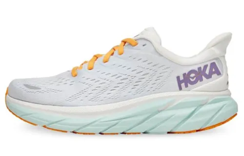 HOKA ONE ONE Clifton 8 Blanc De Blanc Purple Seafoam Women's