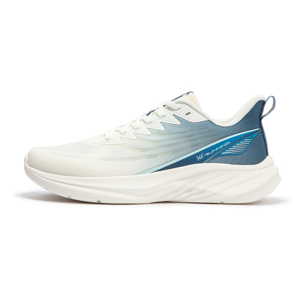 361° Cushioning Slip Resistant Abrasion Resistant Low top Running Shoes Men’s White Blue