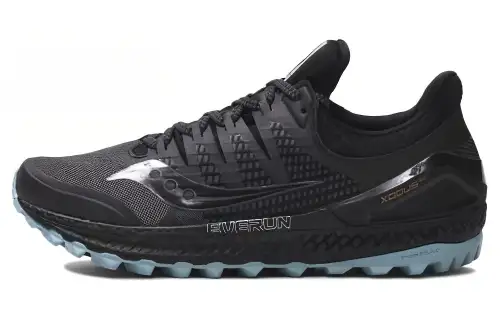 Saucony Cushioning Abrasion Resistant Cushioning, Wear Resistant Low top Running Shoes Men's Black Blue