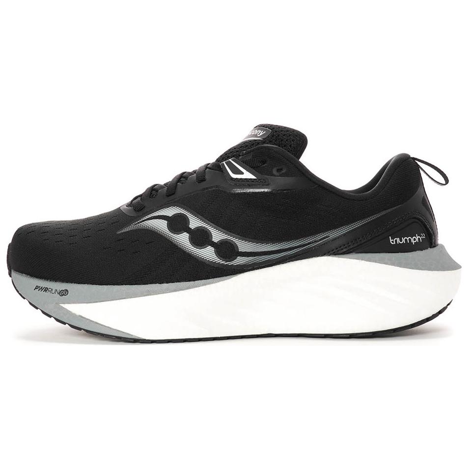 Saucony TRIUMPH Victory 22 comfortable, beautiful and breathable low-top casual training long-distance running shoes men's black and white