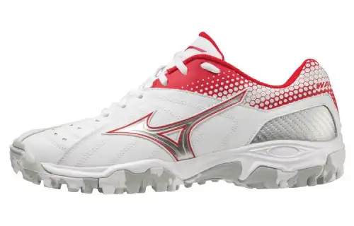 Mizuno Comfortable Cushioning Slip Resistant Abrasion Resistant Low top Running Shoes Unisex White Red