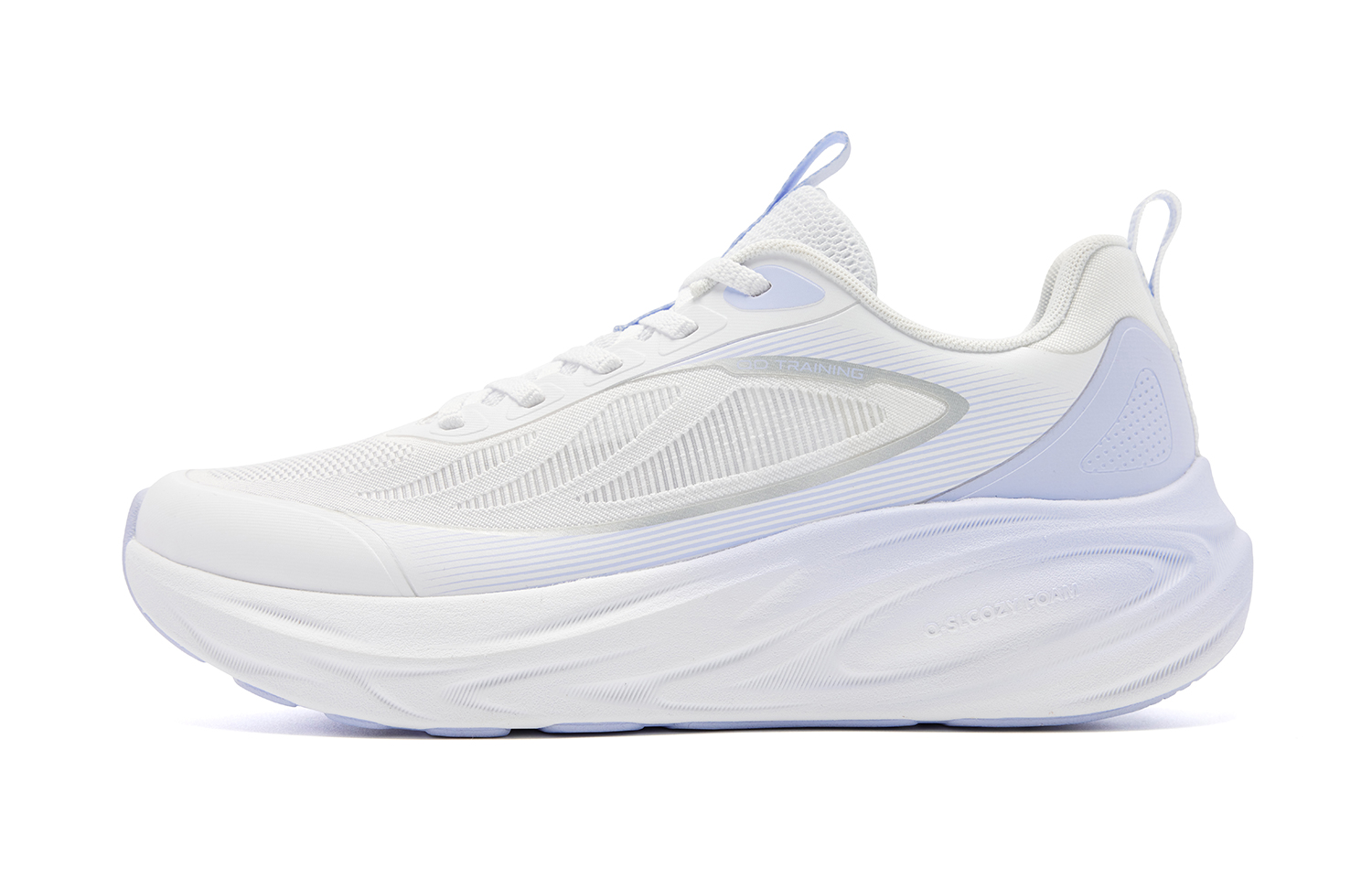 QIAODAN Cushioning Slip Resistant Abrasion Resistant Low top Casual Running Shoes Women’s White Purple