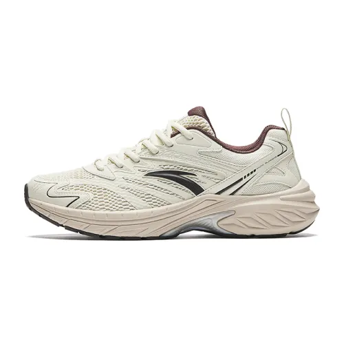 Anta Slip Resistant Abrasion Resistant Low top Casual Running Shoes Men's Ecru