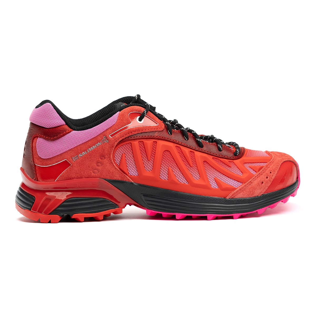 SALOMON x Aries XT WHISPER Cushioning Abrasion Resistant Coverage Support Casual Running Shoes Unisex Red Pink