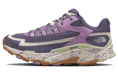 THE NORTH FACE Vectiv Traval Leather Comfortable Slip Resistant And Breathable Low top Outdoor Shoes Women's Purple