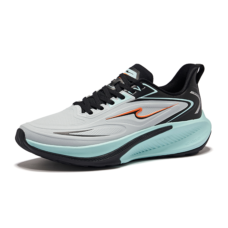 Erke Tissot 4 Running Shoes Men’s Low Top Lunar Stone Gray Jet Black