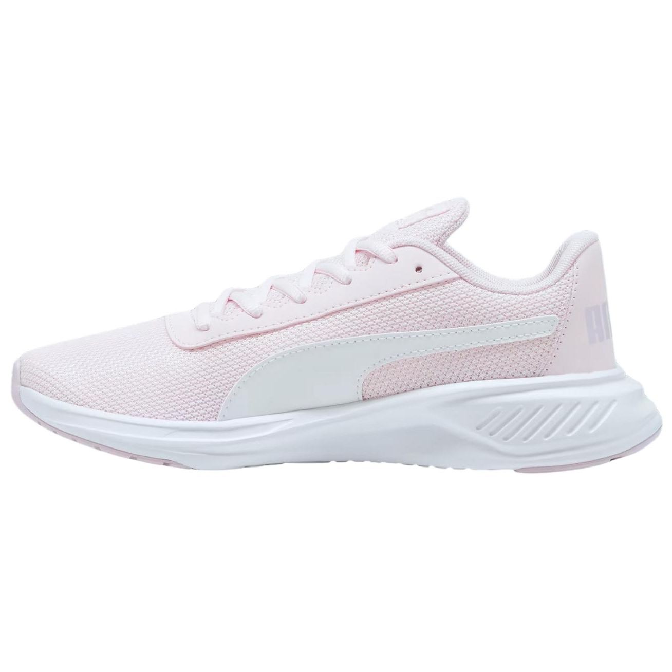 PUMA Night Runner V2 Fabric Slip Resistant Abrasion Resistant Low top Casual Running Shoes Women's Pink White