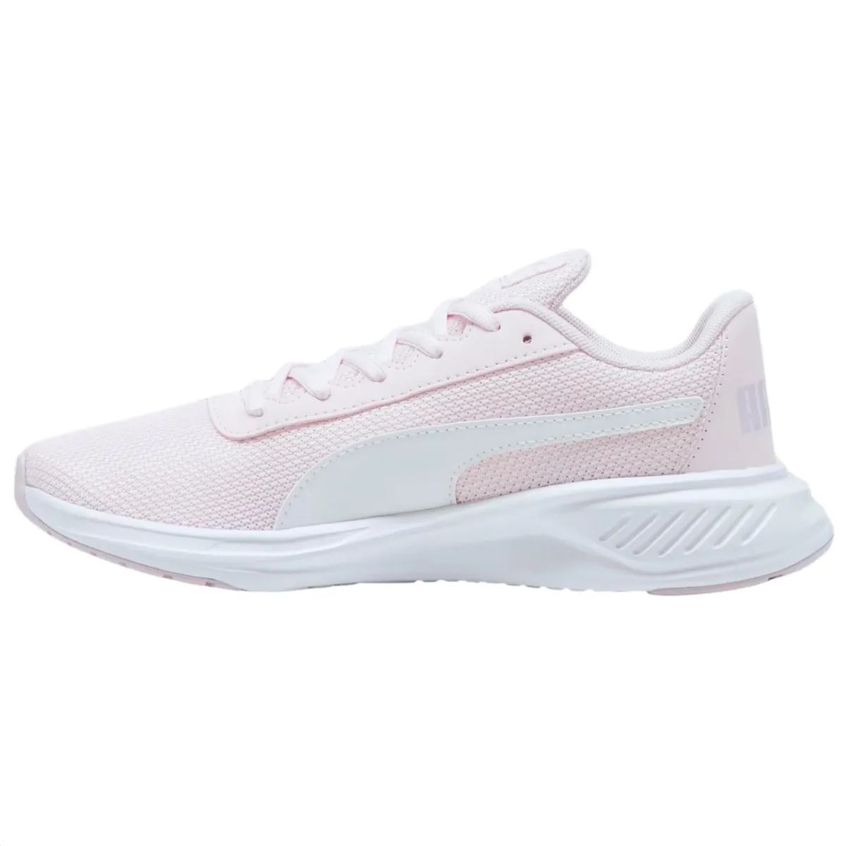 PUMA Night Runner V2 Fabric Slip Resistant Abrasion Resistant Low top Casual Running Shoes Women's Pink White