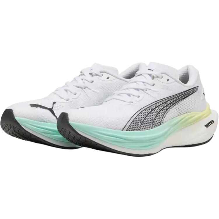 PUMA Deviate NITRO 3 Abrasion Resistant Low top Casual Running Shoes Women’s White
