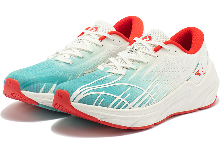 361° Fei Ren Running Shoes Women’s Low Top Feather White/Glaze Celadon Green