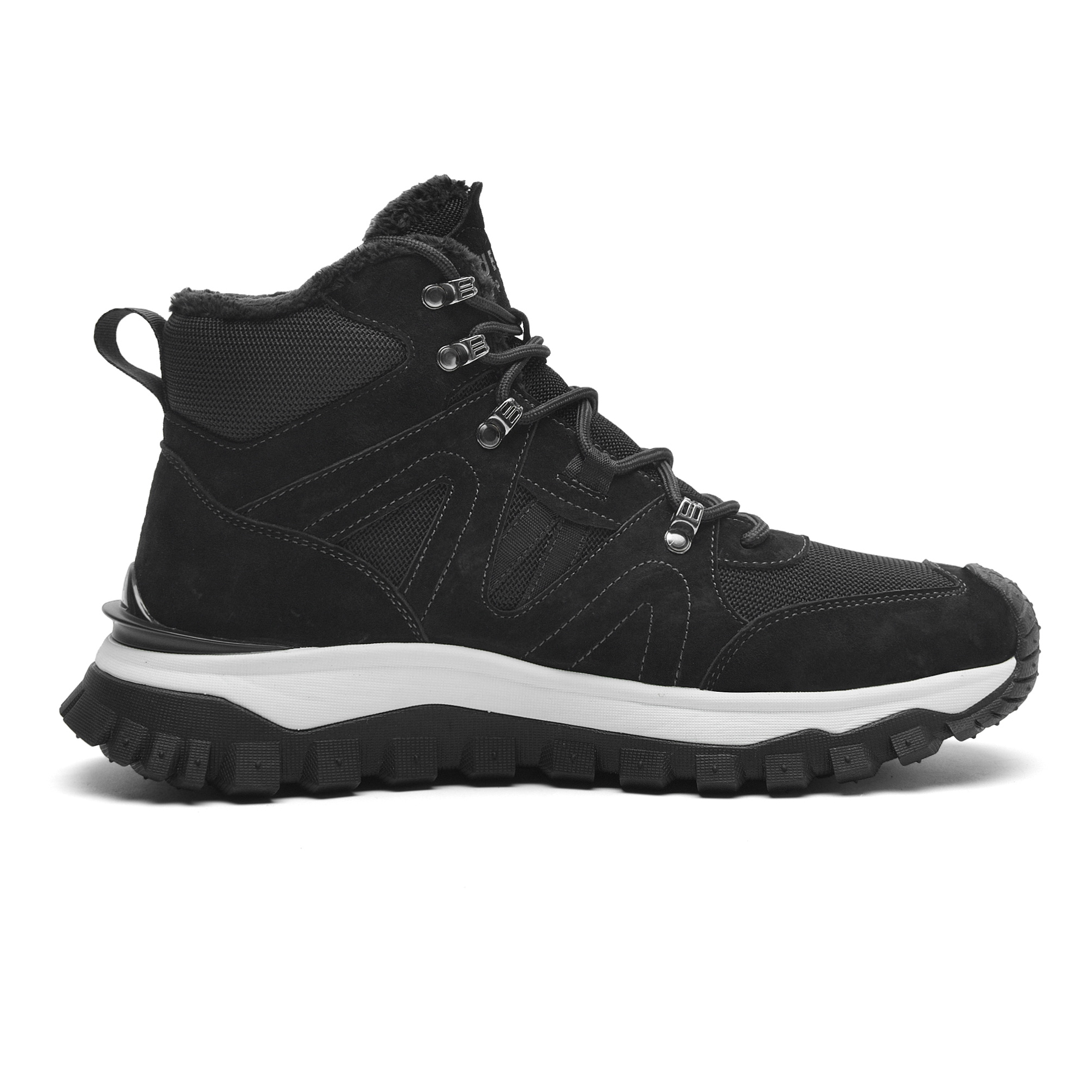 JEEP SPIRIT Black Myth Abrasion Resistant Impact Resistant Thermal High top Outdoor Shoes Men’s Black
