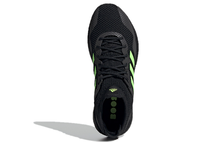 Мужские кроссовки adidas PulseBOOST (черно-зеленые) — Чёрный / зелёный — фото 5