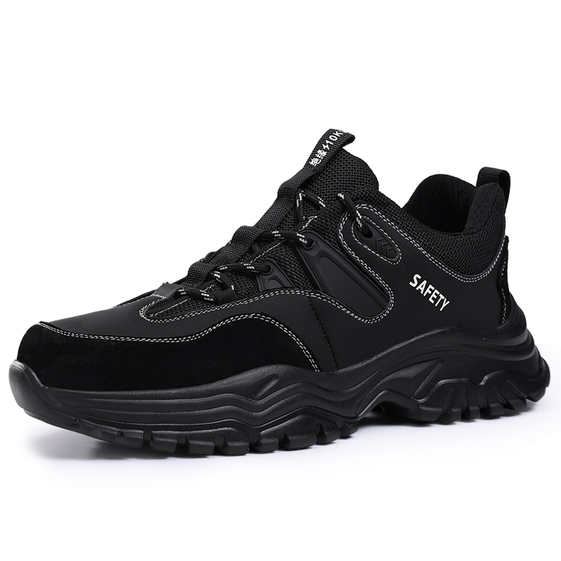 LANOUDUN Impact Resistant Lightweight Low top Outdoor Shoes Unisex Black