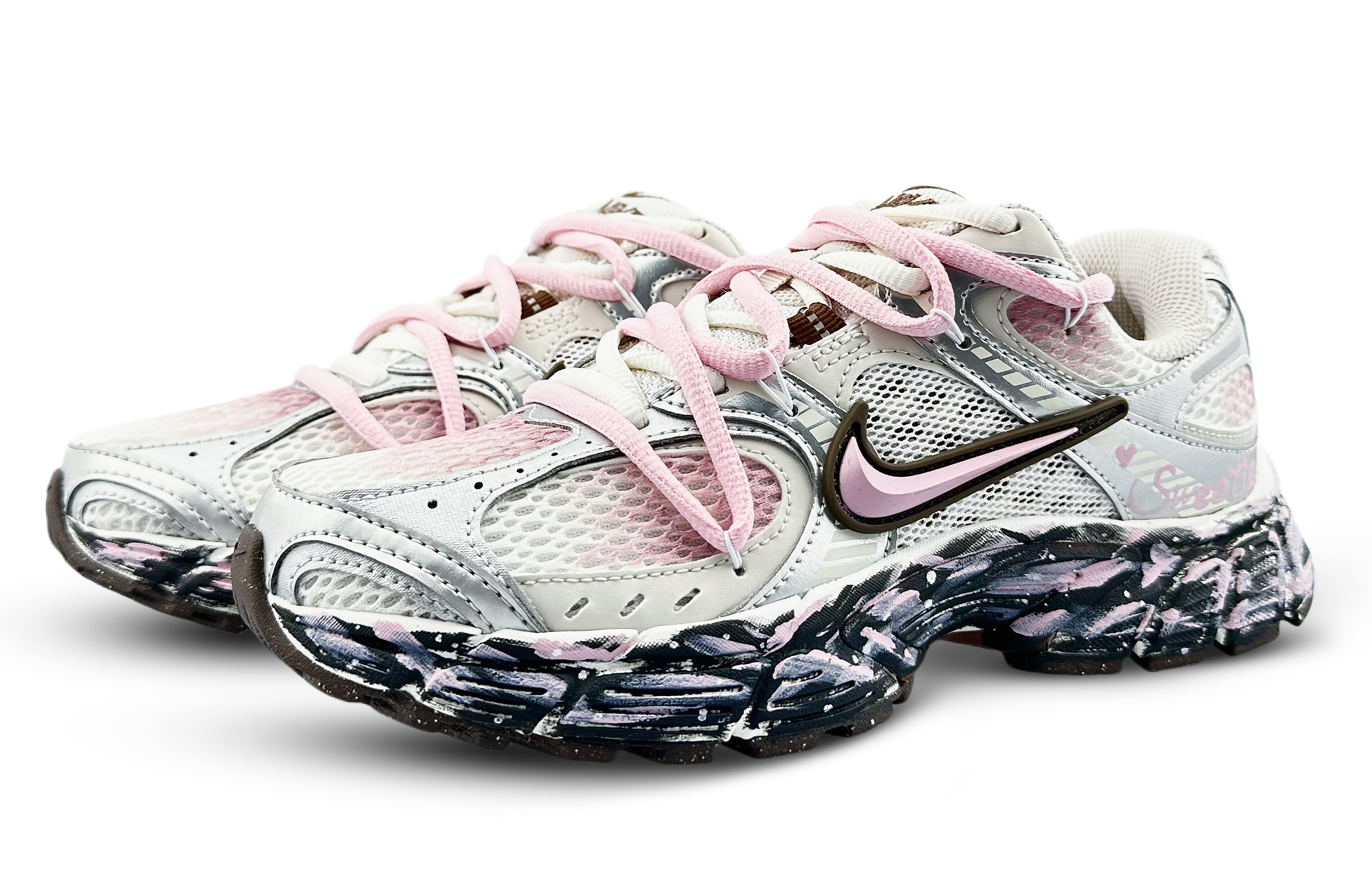 Nike V5 RNR Abrasion Resistant Breathable Low top Running Shoes Women’s White Pink