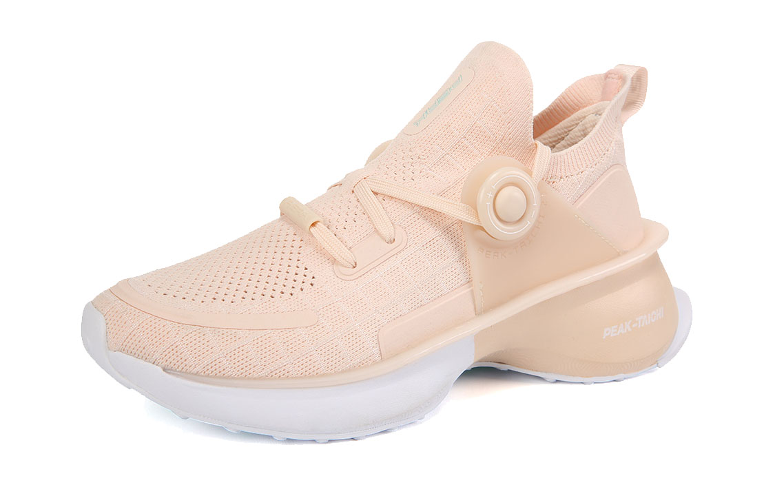PEAK Tai Ji2.0 Slip Resistant Abrasion Resistant Mid top Running Shoes Women’s Beige Yellow
