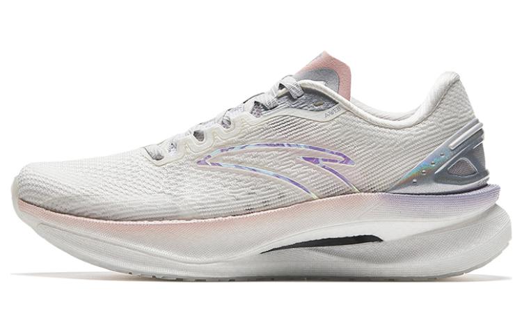 Anta Champion 2 Pro Comfortable Cushioning Slip Resistant Abrasion Resistant Low top Running Shoes Women's Silver White