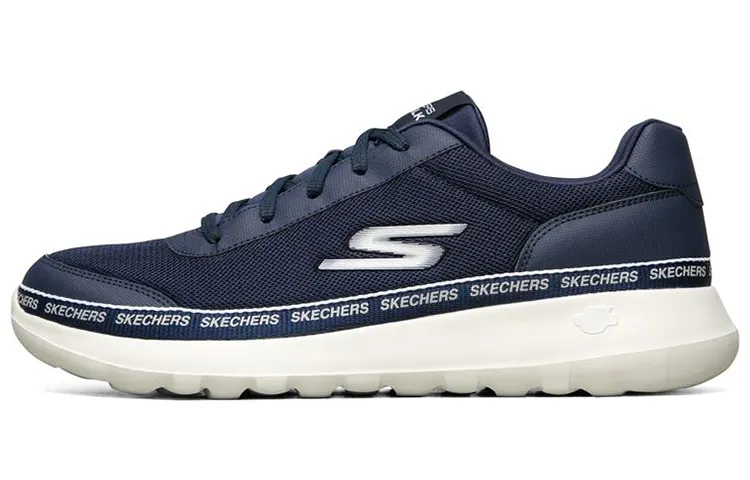 Skechers GO WALK Max Mesh, Artificial Leather Cushioning Abrasion Resistant Low top Running Shoes Men's Blue