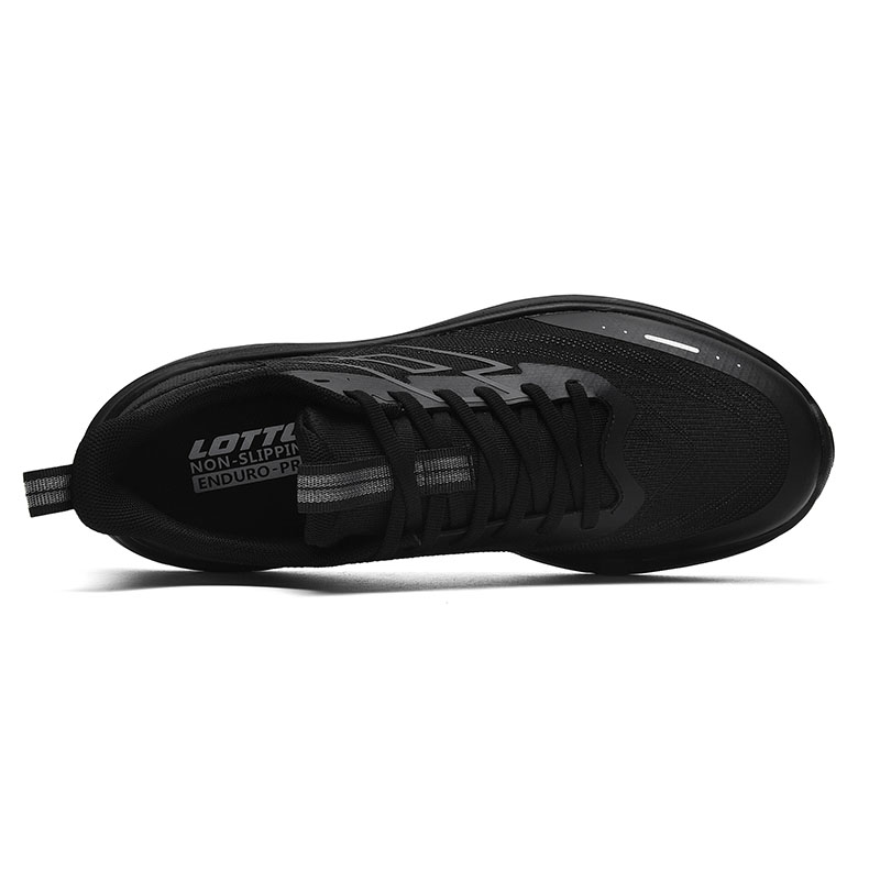 LOTTO Cushioning Rebound Abrasion Resistant Lightweight Breathable Low top Running Shoes Men’s Black