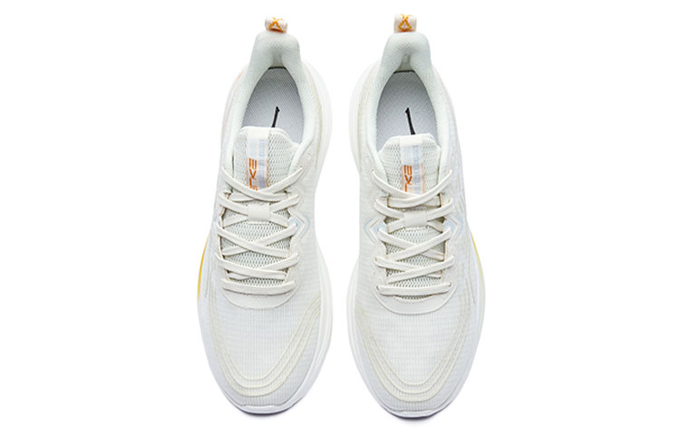 Erke Versatile Cushioning Slip Resistant Abrasion Resistant Rebound Low top Running Shoes Men’s White Yellow