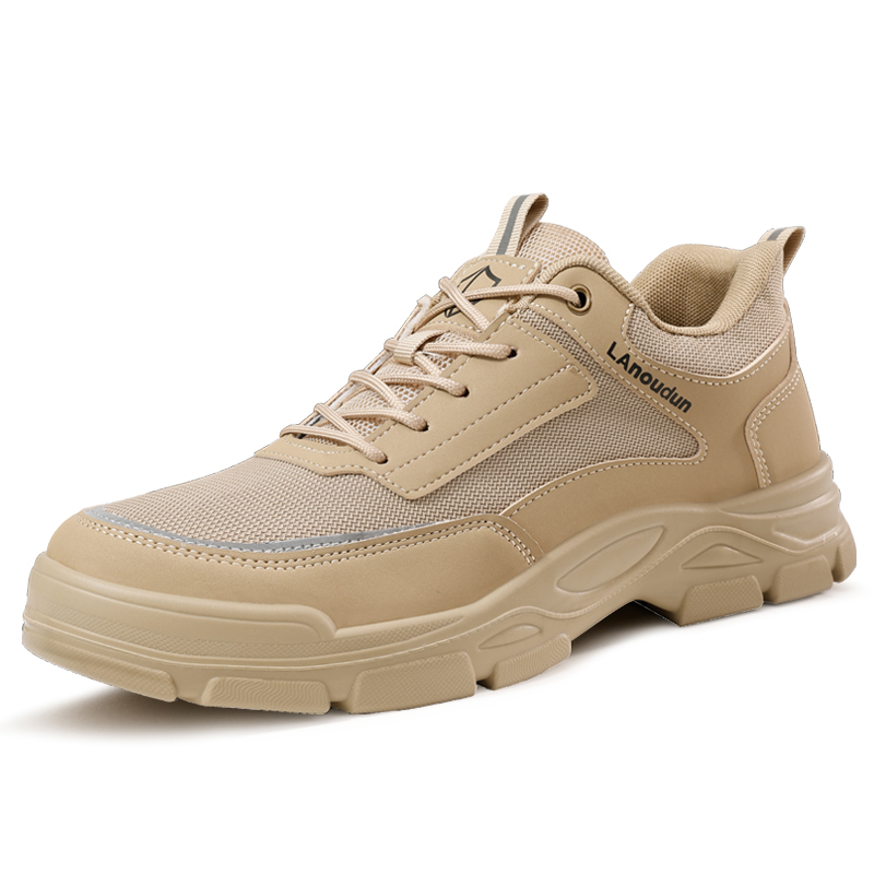 LANOUDUN Abrasion Resistant Impact Resistant Coverage Low top Outdoor Shoes Unisex Camel