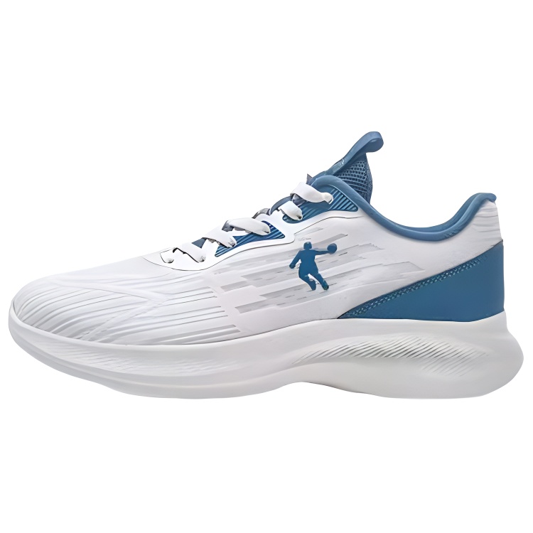 QIAODAN Abrasion Resistant Breathable Low top Running Shoes Men’s White Blue