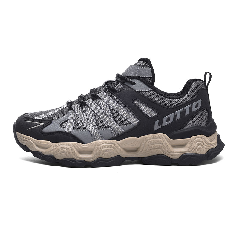 LOTTO Cushioning Slip Resistant Abrasion Resistant Low top Outdoor Shoes Men’s Dark Gray