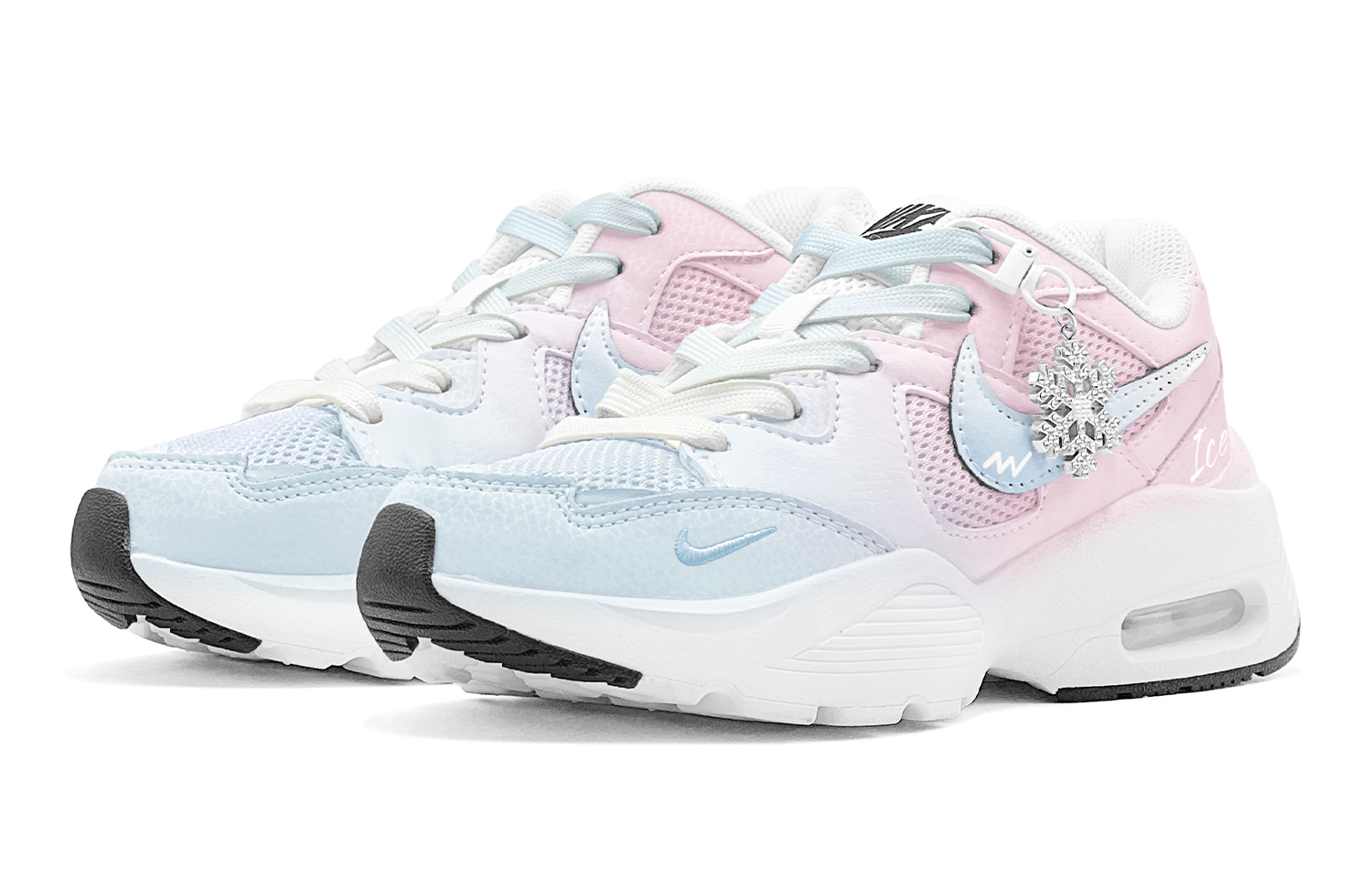 Nike Air Max Fusion Abrasion Resistant Low top Running Shoes Women’s Blue Pink