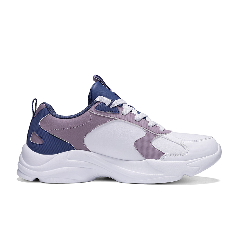 XTEP Cushioning, Wear Resistant Low top Casual Running Shoes Women’s White Purple Blue