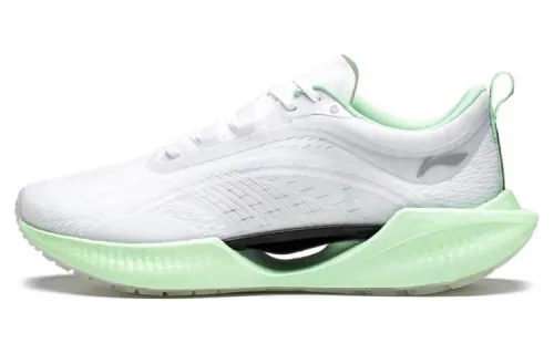 Li Ning Super Light 19 Cushioning Slip Resistant Abrasion Resistant Low top Running Shoes Women's Gray Green