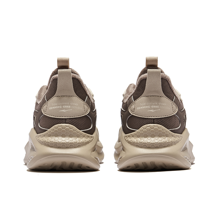 Erke Lingyue 1 Thermal Cushioning Rebound Waterproof Slip Resistant Low top Running Shoes Men’s Light Linen Brownstone