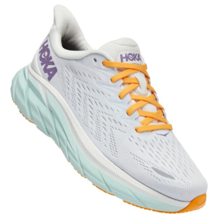 HOKA ONE ONE Clifton 8 Blanc De Blanc Purple Seafoam Women’s