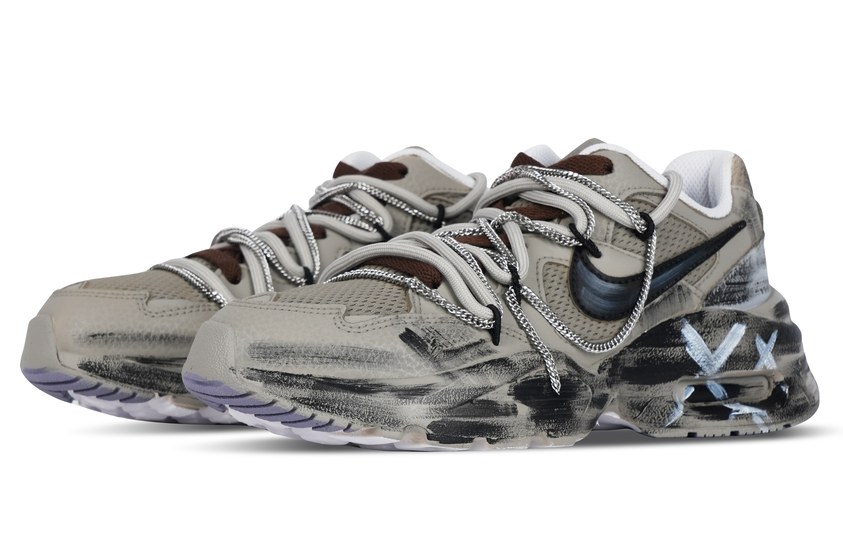 Nike Air Max Fusion Slip Resistant Abrasion Resistant Low top Running Shoes Women’s Light Taupe