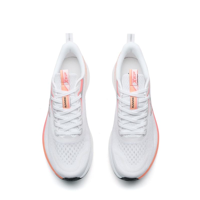 XTEP Breathable, Lightweight Coverage Low top Casual Training Sprint Running Shoes Men’s White Orange